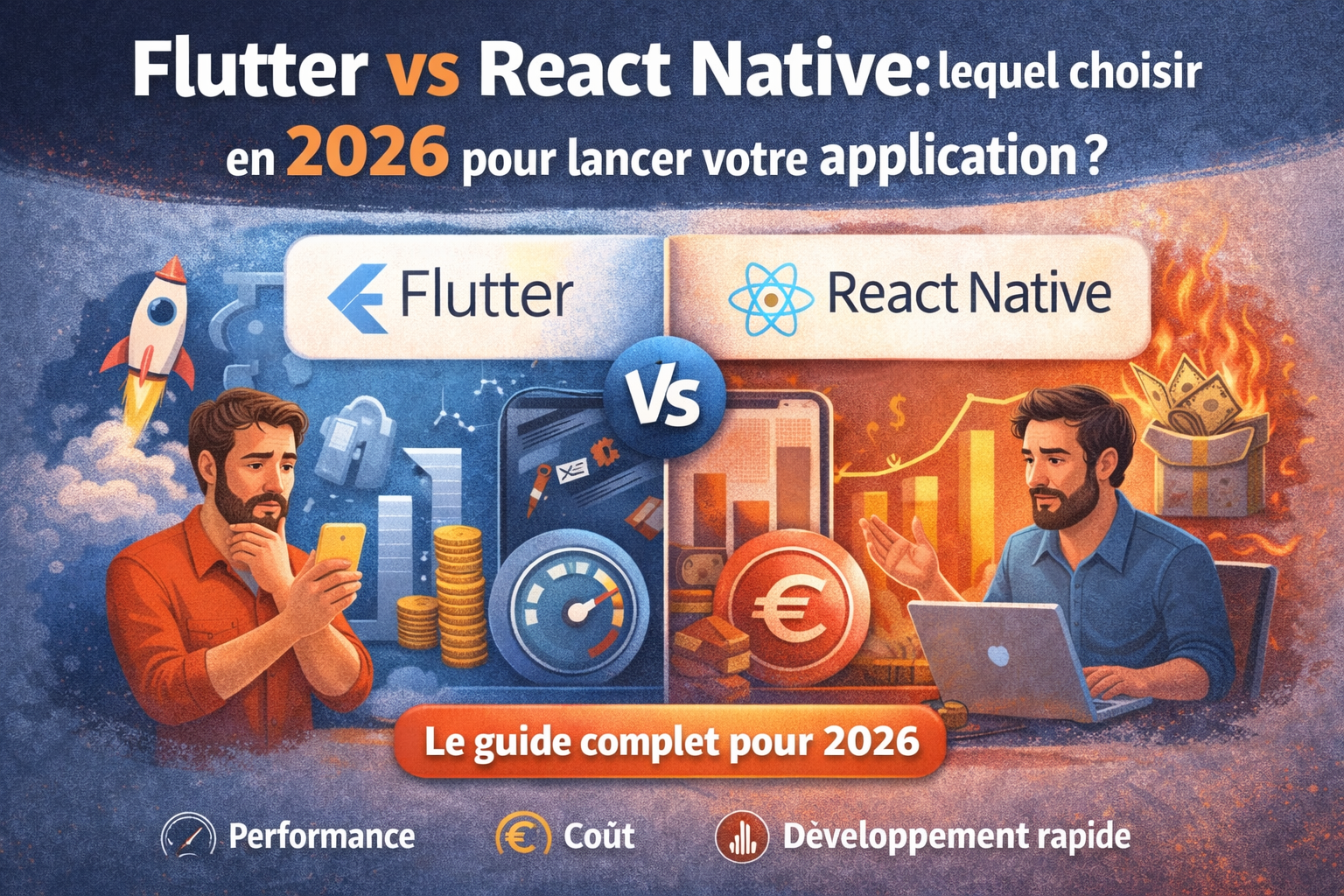 Flutter vs React Native 2026 - Mercarue